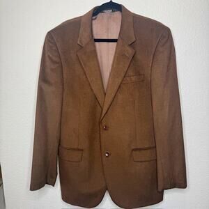 Jos. A. Bank Jacket Sz 43L Brown Wool/Silk Corduroy Sports Coat